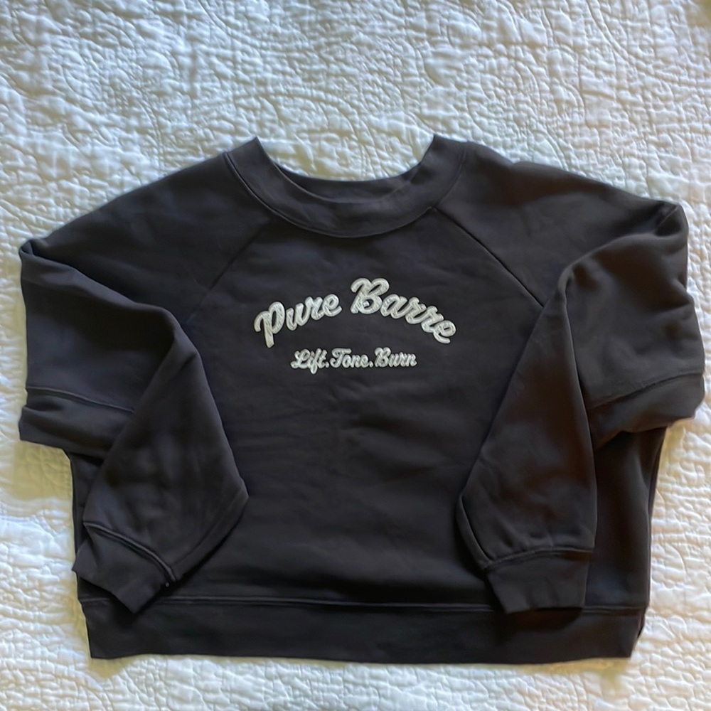 Pure Barre cropped sweatshirt size M